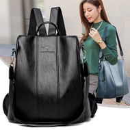 Anti-theft leather backpack for women vintage YM511