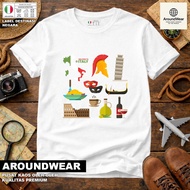 ITALY SOUVENIR T-SHIRT 38 WEAR ITALY COUNTRYTAG PREMIUM SOUVENIR MATERIAL GIFT