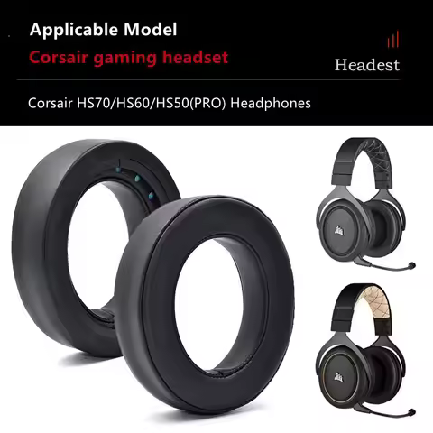 Suitable for Corsair HS50 Pro HS60 Pro HS70 Pro Headphone Sleeve Earmuffs Replacement Accessories Ea