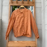 2hand orange shirt 59cm long code 292