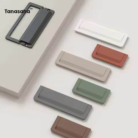 Flip Cover Cabinets Handles Morandi Color Drawers Cupboard Wardrobe Drawer Pulls Cupboard Pulls Furn