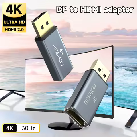 MOSHOU Displayport to HDMI Adapter 4K DP to HDMI Converter Display Port to HDMI Converter for Lenovo