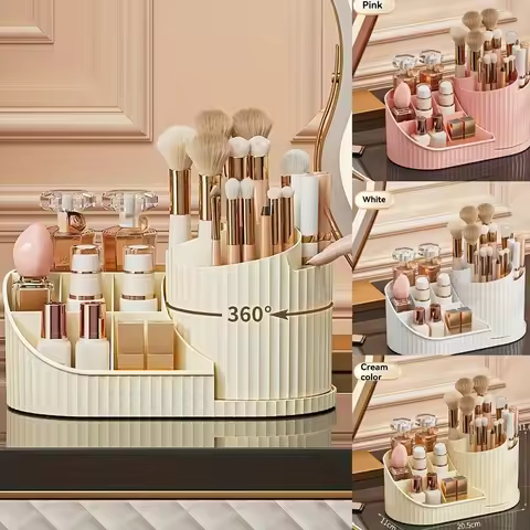 8.07 in × 4.33 in × 4.57 in Rotating Makeup Organizer – Compact 360° Rotating Makeup Organizer made 