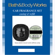 BATH AND BODY WORKS CAR PERFUME & HOLDER SET COMBO PEWANGI KERETA BBW SCENTPORTABLE