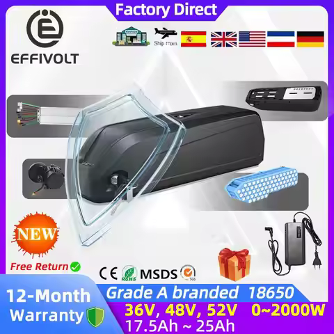 Waterproof BMS Hailong E-Bicycle Lithium Battery 36V 48V 52V 18650 21700Cell Pack 30A 50A Fit 250W-2