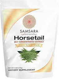 Samsara Herbs Horsetail Extract Powder - 20:1 Concentrated Extract (4oz / 114g) Potent, Organic, Con