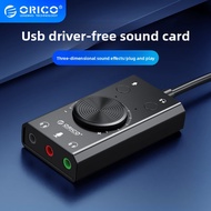 การ์ดเสียงภายนอก ORICO SC2 USB สำหรับคอมพิวเตอร์ แล็ปท็อป เดสก์ท็อป ชุดหูฟัง ไมโครโฟนภายนอก