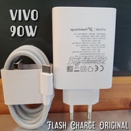 90W Charger By Vivo V50 Lite Original 100% Flash Charge Type C Charger 90 Watt Full Set