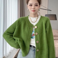 Áo cardigan dệt kim áo cardigan dài tay dáng rộng đơn giản thời trang phong cách hàn quốc nữ
