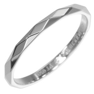 Boucheron Faceted Small Ring, Size 16, Platinum 950, Approx. 2.81g, Men's [Pre-owned]