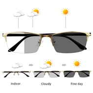 Photochromic Progressive Reading Glasses Multifocal CR39 Hard Resin Lens, Anti UV Sun Readers Presby