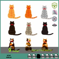 TF074 - Name Your meow collections, Cute cate illustration drawing, cute cate back tshirt design, in