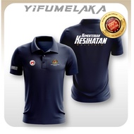 BAJU KKM 2023 TSHIRT KESIHATAN FRONTLINER SHIRT TEE KESIHATAN JERSI T-SHIRT MICROFIBERINER KEMENTERI