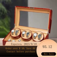 🌈German Quality Shaking Watch Automatic Mechanical Watch Winder Transducer Watch Roll Case Pear Flower and Wood Texture