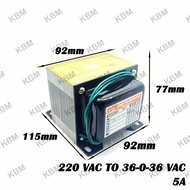 Transformerหม้อแปลงไฟฟ้า Input 220VAC Output 36-0-36VAC 40-0-40VAC 42-0-42-18-0-18-0-6-9-12VAC 45VAC