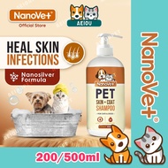 AEIOU😺 Nanovet Pet Skin Coat Medicated Shampoo Cat Dog Antifungal Antibacterial Anti Virus Flea Tick