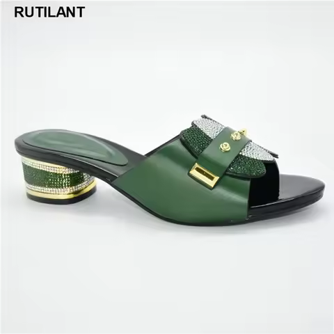 New Arrivals Nigeria Women's Shoes Party Pump High Heels Fashion Women's Summer Fall Non-slip Rhines