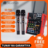 Deuahub G5PRO Audio Mixer 5-Channel Includes 2 metal wireless microphones EQ Effect DSP Signal USB