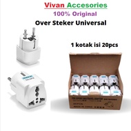 Over Plug Adapter 3 to 2 Universal Travel Adapter