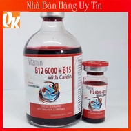 B12 6000 + B15 With Cafein Chai Zin 100ml-Kích Gà Đá Bo Khủng-Dẻo Dai-Trợ Tim Cho Chiến Kê Tăng Sức