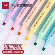 highlighter pen [6 6 warna] Pensil pendarfluor warna lembut yang berkesan, pelajar menggunakan pen p