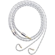 MMCX Cable IER 6N Single Crystal Silver MMCX Cable 3.5mm Braid Earphone Cable for SE846 SE535 SE215 