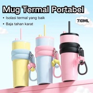GANTUNGAN Fun Plus Tumbler 710ml Stainless SUS 316 Viral Tumbler/ Tumbler Free Straw Hanger Steel Va