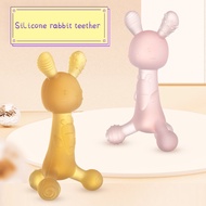 Silicone Carrot Rabbit Teether Baby Rabbit Teether Sitting Rabbit Teether Carrot Rabbit Baby Molar S