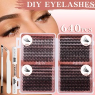 Eye Eyelash Book D I Y Single Cluster Thick Natural Fake Hot Melt Roll 6 4 0 Large Capacity Mixing