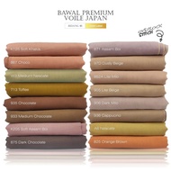 [BORONG] Artie Premium Tudung Bawal Cotton Voile Japan Plain Kosong Warna Coklat Brown Milo Beige Bi