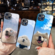 Cute dog Pet Glass Case for iPhone 17 16 15 14 13 12 11 8 7 6 6s 6p 7p 8p 6g 7g 8g Pro Max XR XS xsm