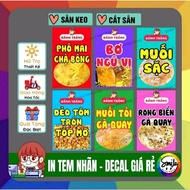 Combo of 200 Rice Paper Stickers Printed on Demand, Size 4x6cm