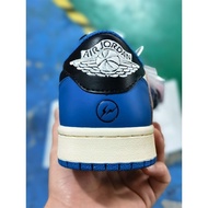 Travis Scott x Fragment Design x Jordan Air Jordan 1 AJ1 Low OG SP OFF-White blue white sneakers 18K