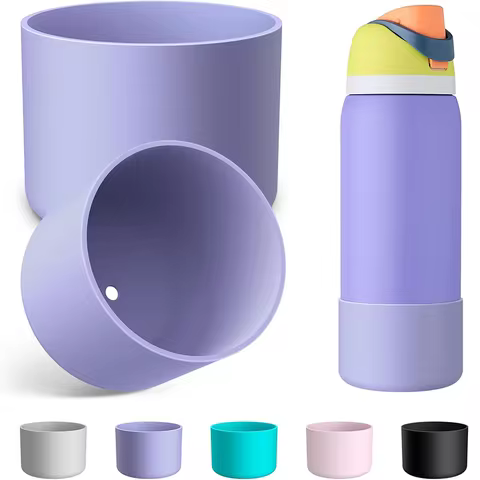 Silicone Water Bottle Boot For Owala 24oz 40oz Anti-Slip Protective Sleeve Bottom Bumper Protector F