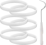 6pcs Sealing Ring Gaskets for Nutri Ninja Blender, 3.94 inch White Silicone Seals O-Ring Replacement