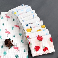 HAOERWU ผ้าฝ้ายบริสุทธิ์ผ้าขนหนูเช็ดหน้าเด็กผ้าเช็ดทำความสะอาดน้ำลายและผ้าเช็ดทำความสะอาดทารก