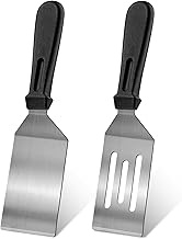 2Pcs Stainless Steel Spatula Set,Spatula for Cast Iron Skillet,Metal Spatula for Cooking with Heat R