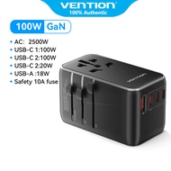 Vention® 100W loại-C Gan Phí 4-Cổng 3c1a USB C USB A Pd Phổ sạc nhanh đầu sạc du lịch Tường Phích Cắ
