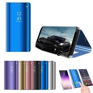 Samsung A10 A2 Core A6 A6+ A40 A70 J7 Pro J8 Note 5 8 9 Flip Mirror Autolock Case Cover Standing