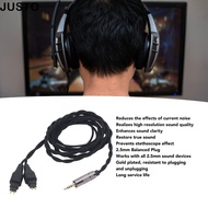 JUSTO Earbuds Upgrade Wire, Flexible Silver Plated Copper Earphone Replacement Cable, Plug and Play 