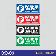 350 - FREE PARKING STICKERS FOR CUSTOMER ONLY - 25 X 10 CM - VYNIL - BEST