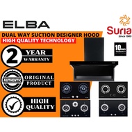 Elba Kitchen Hood EH-Q9327ST(BK)+Elba Tempered Glass Hob EGH-K8942G(BK)/EGH-K8943G(BK)/EGH-M8442G(BK