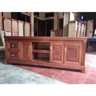 Truong Tho style peach wood TV shelf, wooden TV shelf, living room TV shelf of all sizes: 1m8, 2M, 2