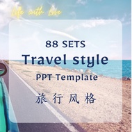 【PPT Template】LifewithLove 88 sets Travel style PowerPoint  Presentation template PPT Bundle Set 旅行风