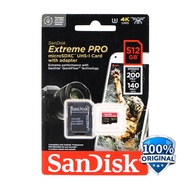 Microsdxc Extreme Pro V30 A2 U3 4K 200MB/s 512GB SDSQXCD-512G Sandisk