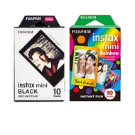 FUJIFILM instax mini 卡通拍立得底片 2入組 黑邊框+漸層彩虹