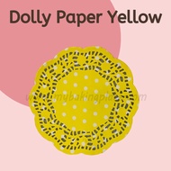 Yellow Dolly Paper Doily Paper Doyley Paper Kuih Bakar Kertas Makanan  Food Cover Gift  Paper Doyley