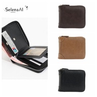 SELENAAL Multi Function Men Short Wallet PU Leather with Zipper Men Card Holder Luxury Card Holder Men Coin Purses Men