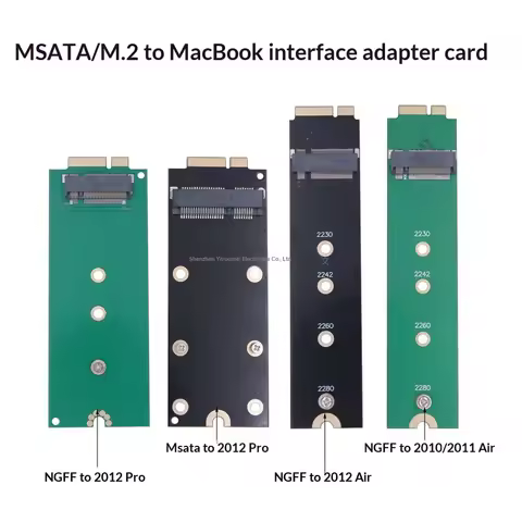 M.2 NGFF SATA / mSATA SSD Adapter Converter For MacBook Air 2010 2011 2012 Pro 2012 SATA Protocol On