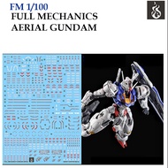 [COPY GHOST] FM04  FM 1/100 FULL MECHANICS XVX-016 AERIAL GUNDAM  [White Fluorescent] WATER SLIDE DE